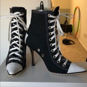 high heel converse boots